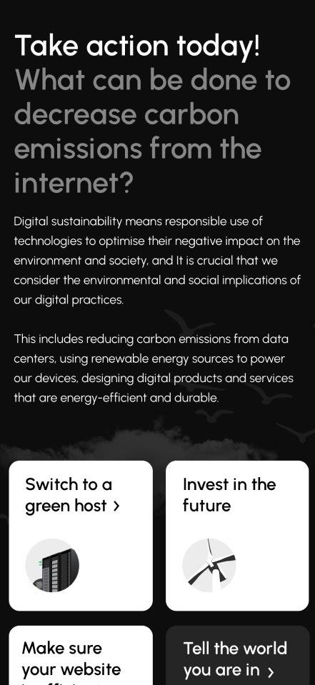 carbon website story page