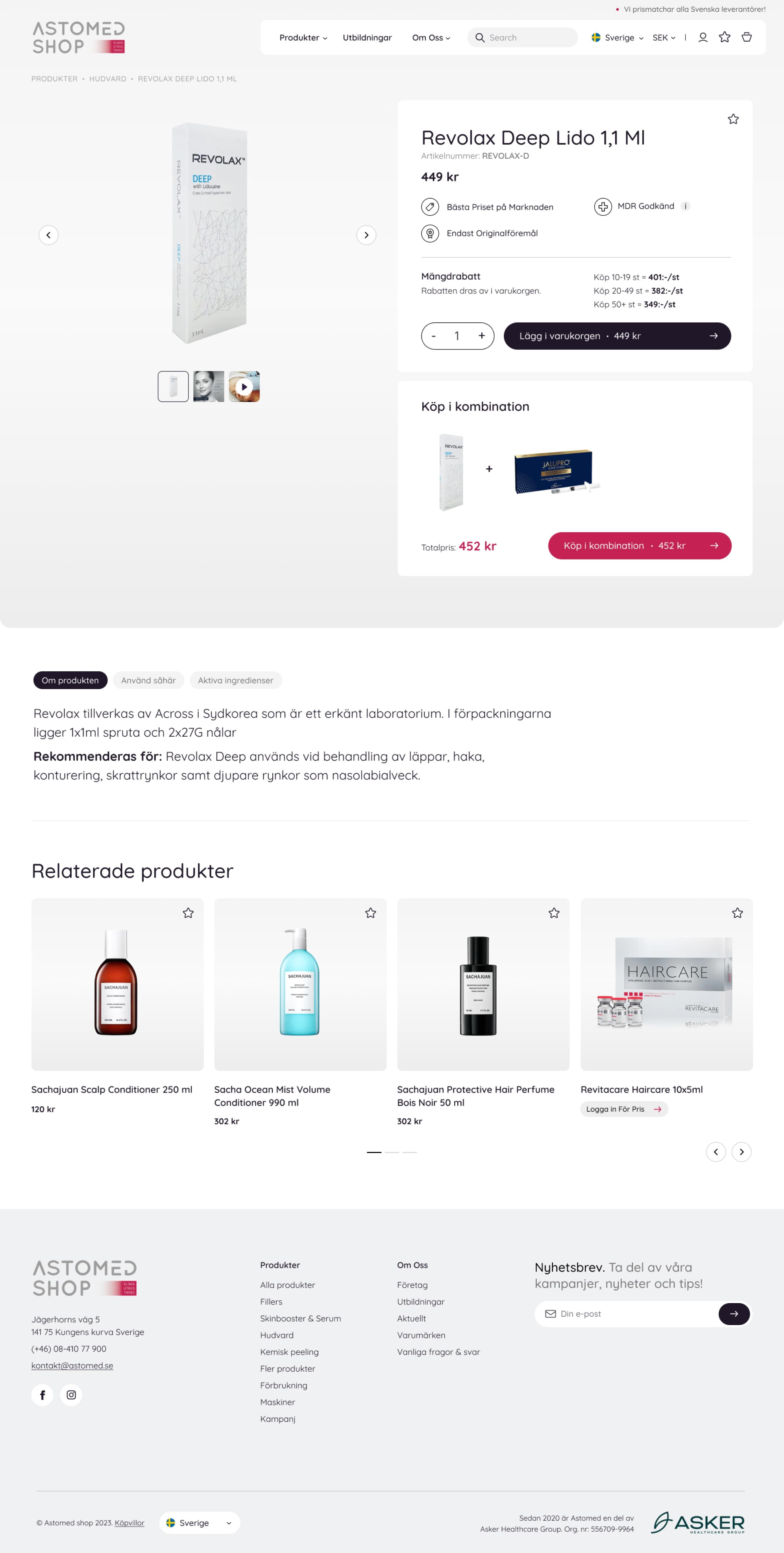astomed website design