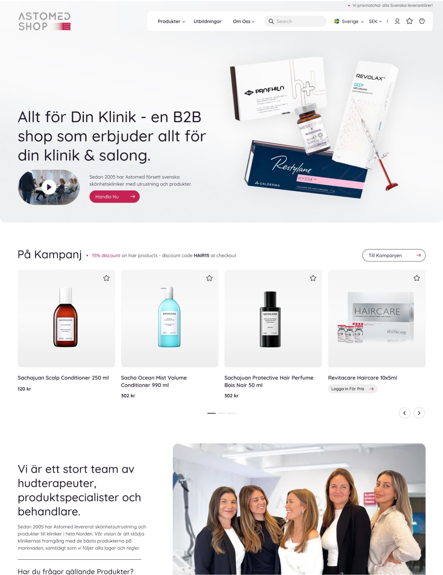 Astomed Shop website design