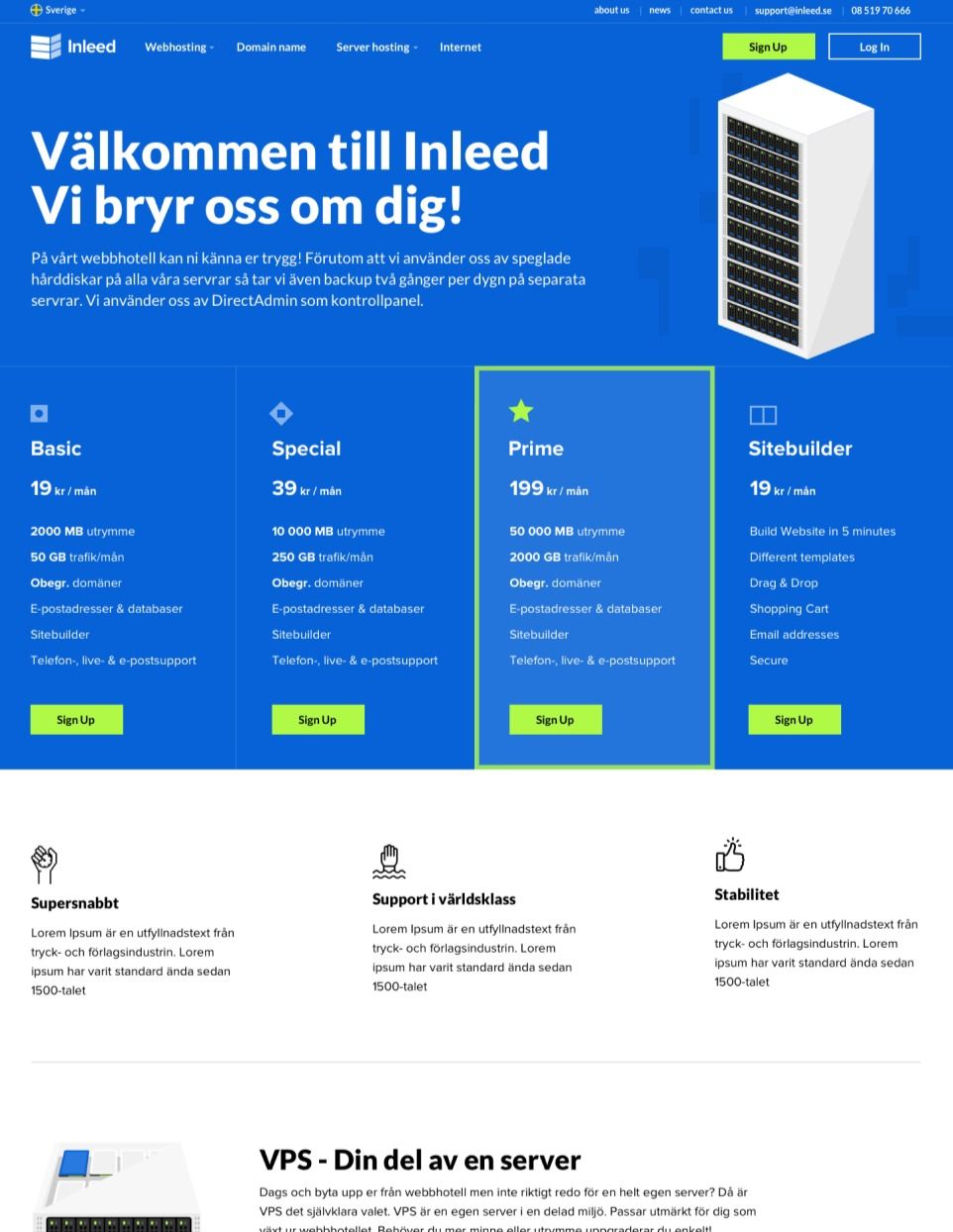 Inleed website design