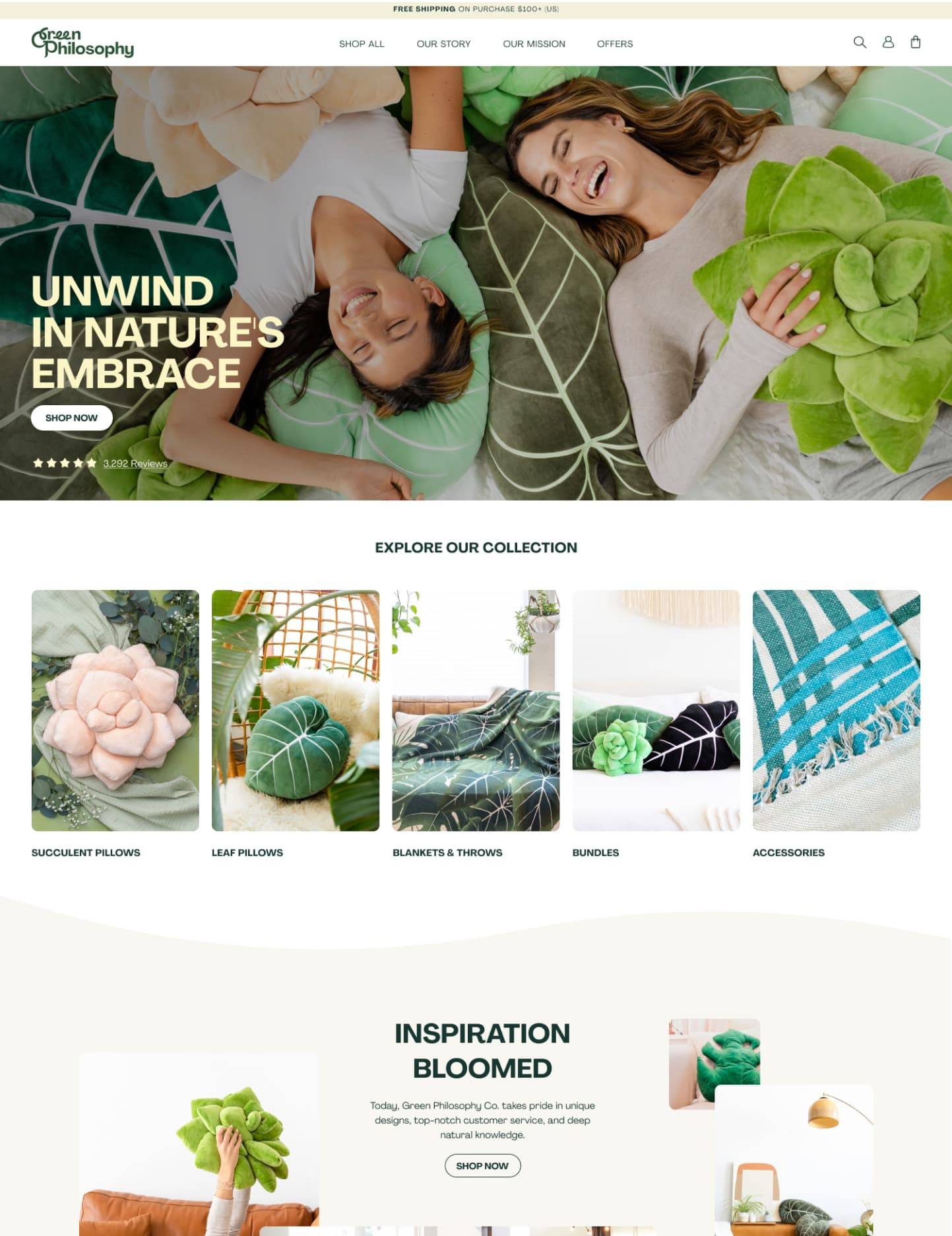 Green Philosophy website design