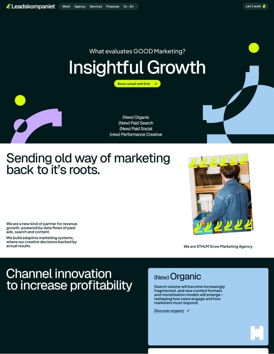 Leadskompaniet website design