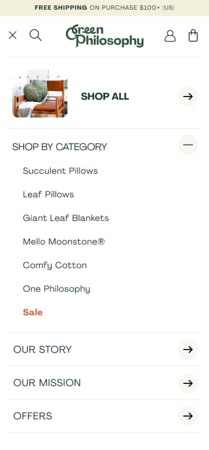 greenphilosophy website design