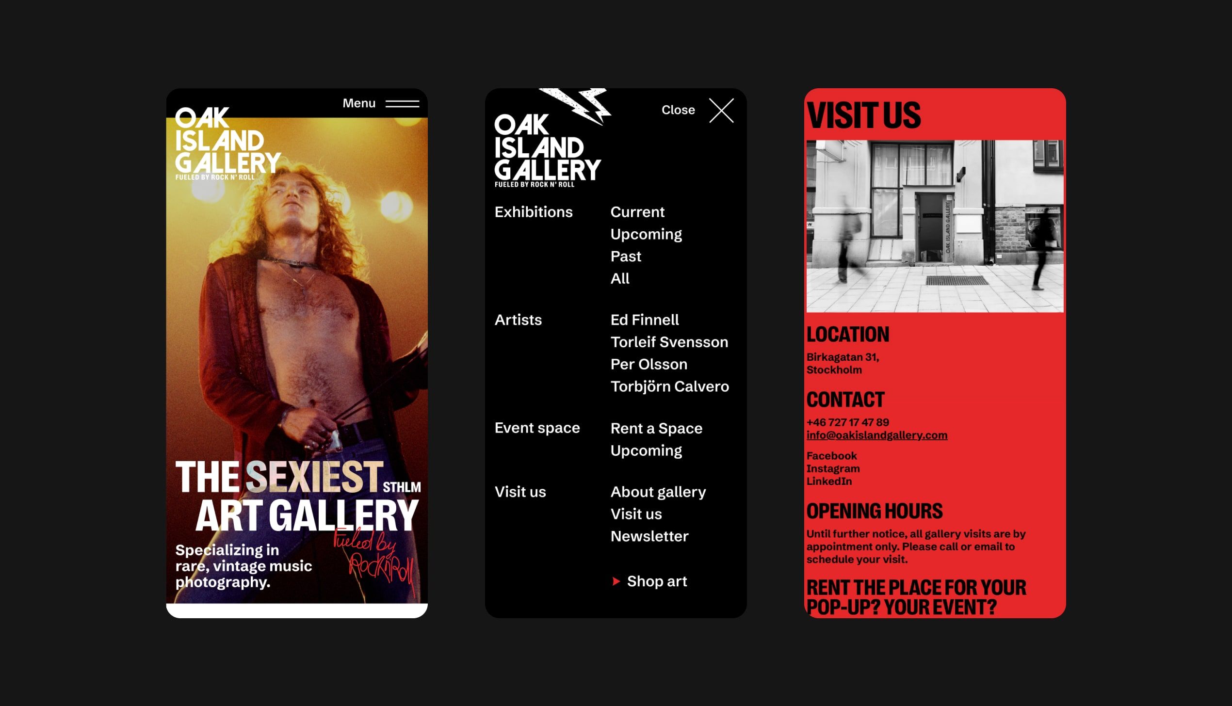 Oakisland website design