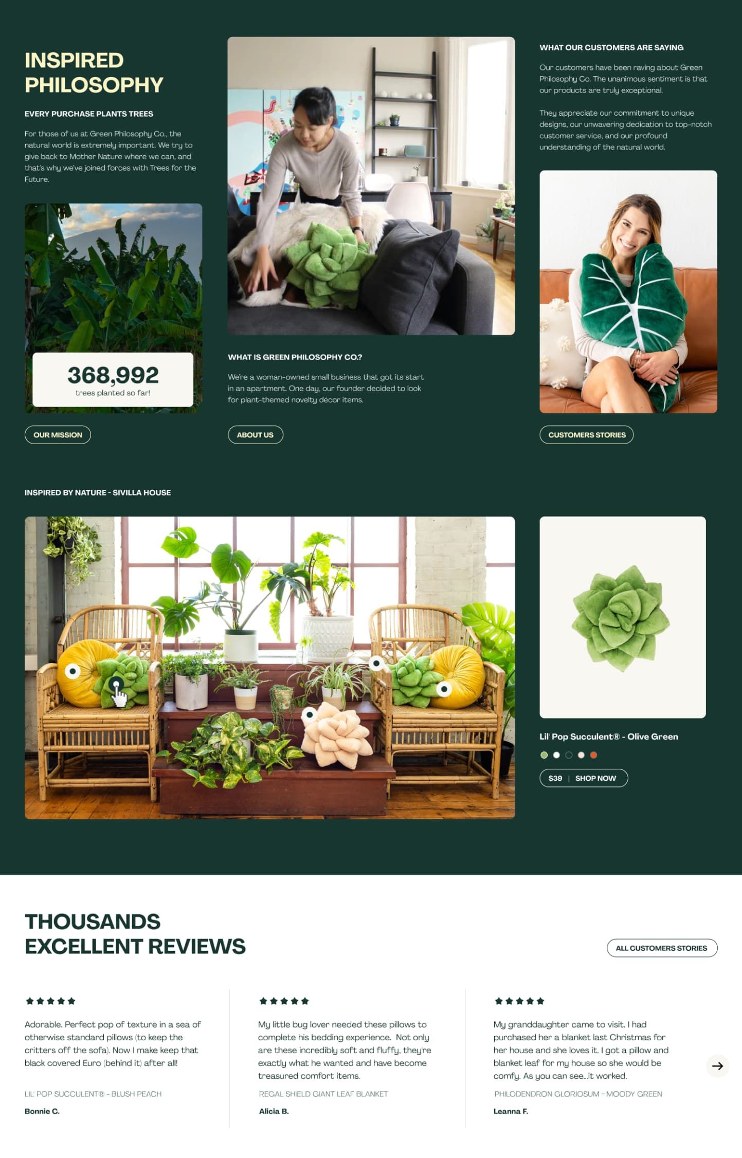 greenphilosophy website design