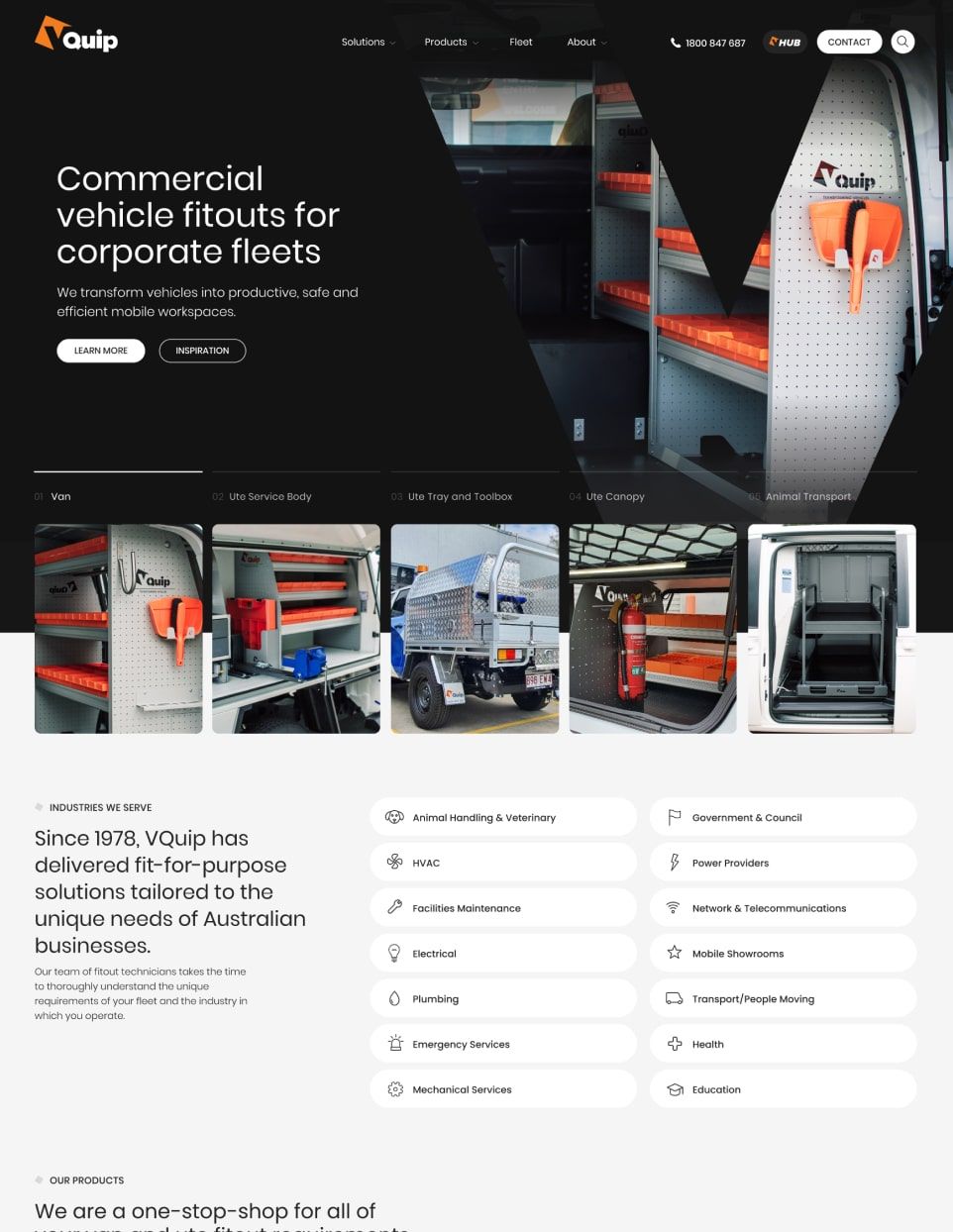 VQuip website design